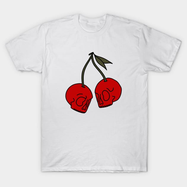 Cherry Skulls T-Shirt by jiniandtonic